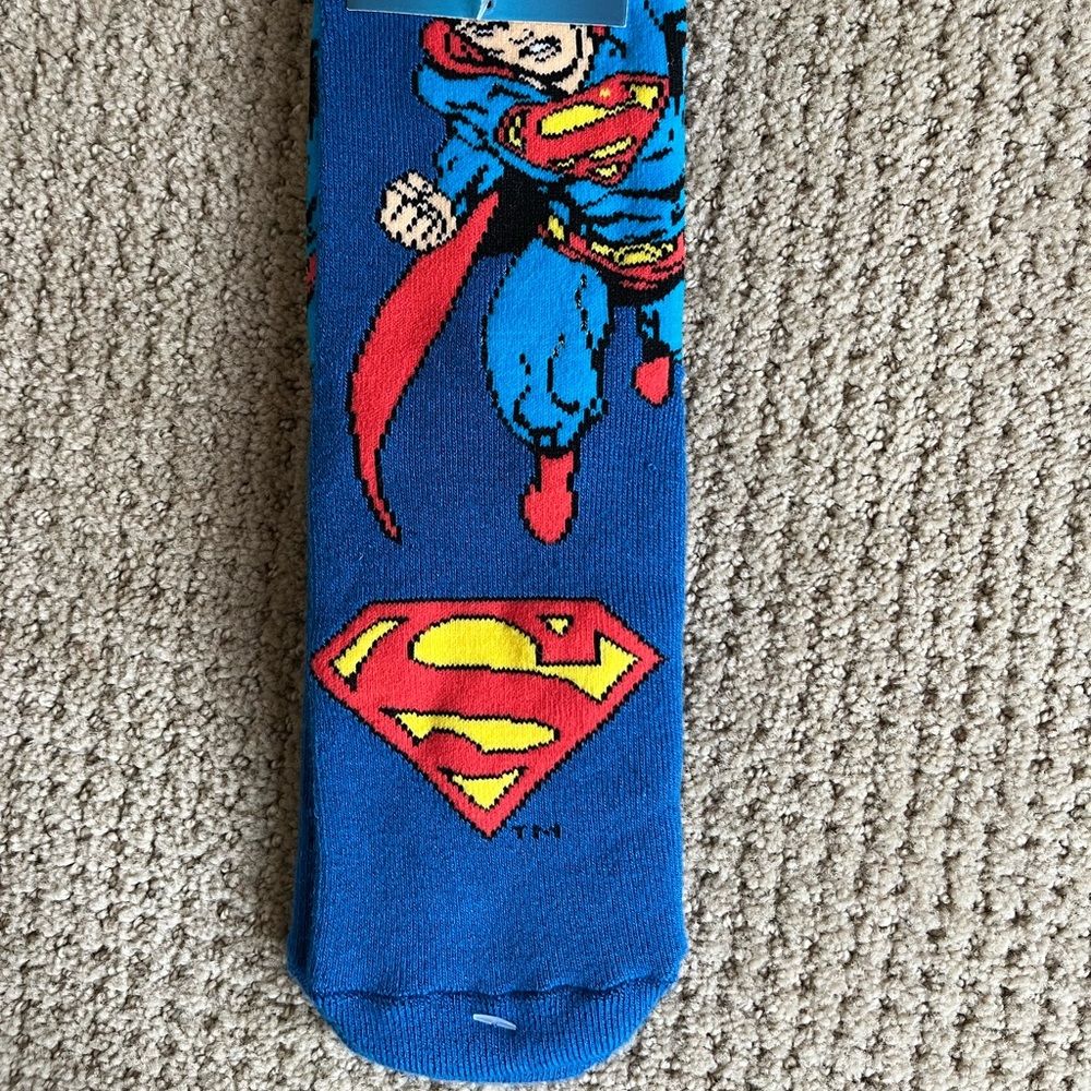 Superman Crew Socks NEW